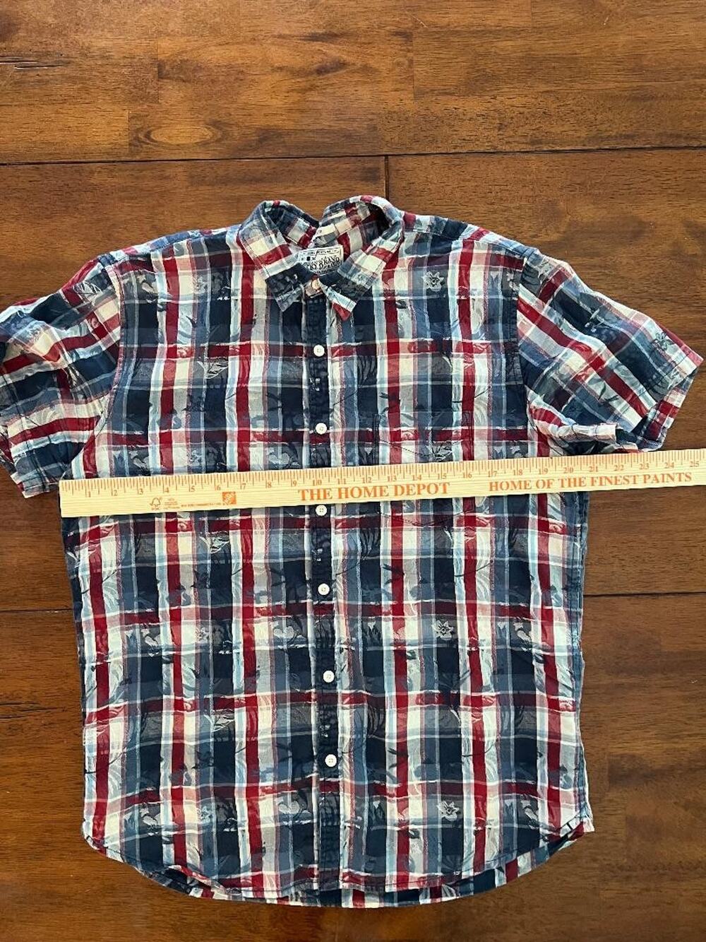 Mens Lucky Brand Classic Fit Short Sleeve Button Up Shirt, Size M